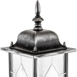 Konstsmide Milano - Wandlamp opwaarts 53cm - 230V - E27 - zwart/zilver