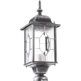 Konstsmide Milano 7249-759 wegverlichting / B: 16cm D: 16cm H: 131cm / 1x60W / IP43 / gelakt aluminium / zwart-zilver / met BWM