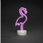 Konstsmide - LED Silhouet Flamingo 3074-340 - Lichtfiguur - Roze - Met Neon Flex Ropelight - Met Timer