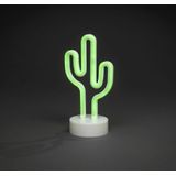 Konstsmide - 3075-900 - LED Slangsilhouet Cactus - Groen - 90 Diodes - Met 6h Timer - Werkt op Batterijen