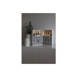 KONSTSMIDE Vulbare adventskalender Kerst versiering Houten led-silhouet, "Adventskalender" (1-delig)