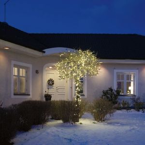Konstsmide - Weihnachtsbaumbeleuchtung Ausenbereich - 200 Mikro LEDs - 2200K Bernstein - 32 Meter - Weinachtslichter - Lichtschnur