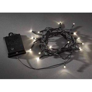 Konstsmide 3724-100 Micro-lichtketting Buiten werkt op batterijen Aantal lampen 40 LED Warmwit Verlichte lengte: 390 m