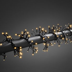 Konstsmide 3863-800 micro-led-lichtketting met 8 functies, besturingseenheid en geheugenfunctie, 960 amberdiodes, 36 V buitentransformator, zwarte kabel