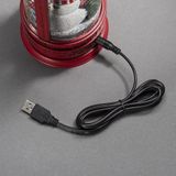 Konstsmide - Schneelaterne für drinnen - Briefkasten mit Schneemann - 27 cm hoch - Batterie- und USB-betriebener Weihnachtskandelaber