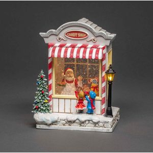 Konstsmide Kerstlantaarn Snoepwinkel | 22.5 cm | LED, Batterijen, Timer