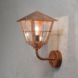 Wandlamp Fenix met transparant glas opwaarts