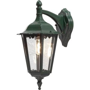 Konstsmide Firenze 7212-600 wandlamp, aluminium, IP43, 23,5 x 30 x 48 cm, 1 x 100 W, groen