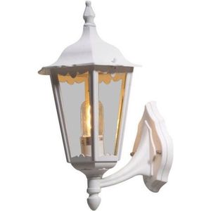 Konstsmide Firenze 7213-250 wandlamp B: 23,5cm D: 30cm H: 48cm / 1x100W / IP43 / gelakt aluminium / mat wit