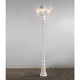 Konstsmide Parma 7227-250 staande lamp/B: 60cm D: 60cm H: 218cm / 3x75W / IP43 / gelakt aluminium/mat wit