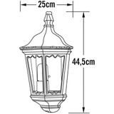 Konstsmide Firenze 7229-750 Wandlamp B: 25cm D: 16cm H: 44,5cm / 1x100W / IP43 / gelakt aluminium / mat zwart