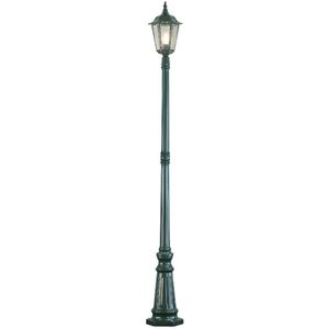 Konstsmide Firenze 7233-600 mastlamp/B: 25cm D: 25cm H: 220cm / 1x100W / IP43 / gelakt aluminium/groen