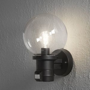 Konstsmide Nemi Move 7321-750 Buitenlamp met bewegingsmelder (wand) Spaarlamp, LED E27 60 W Zwart