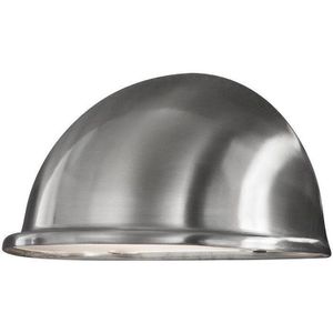 Konstsmide Torino - Wandlamp kwartrond flush klein - 230V - E14 - RVS