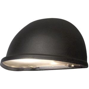 Konstsmide Torino - Wandlamp kwartrond flush groot - 230V - E14 - matzwart