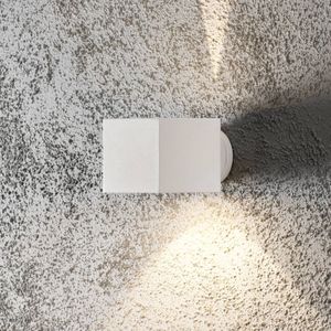 Halogenspot Modena weiss, quadrat, klares Glas