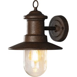 Konstsmide Buitenwandlamp Napoli, roestbruin