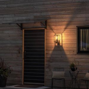 Wandlamp - Zwart - Staal - Met Sensor - IP44