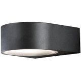 Konstsmide Teramo 7510-750 Wandlamp B: 17cm D: 18,5cm H: 7cm / 1x40W / IP44 / gelakt aluminium/mat zwart