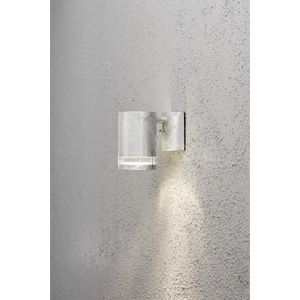 Gnosjö Konstsmide buitenlamp, Modena wandlamp, gegalvaniseerd grijs, 9 x 14,5 x 13,5 cm, 3 ml, 7511-320