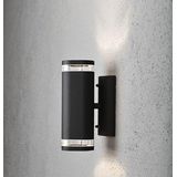 Konstsmide - Modena - Wandlamp - Matzwart - Aluminium - 2x GU-10