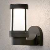 Konstsmide Siena 7513-752 Wandlamp B: 10,5 cm D: 19 cm H: 23,5 cm / 1x60W / IP44 / gelakt aluminium/mat-zwart