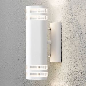Gnosjö Konstsmide Modena wandlamp buitenlamp, aluminium, wit, 9 x 14,5 x 28,5 cm