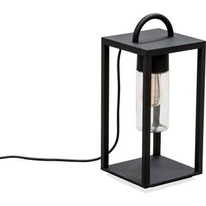 Konstsmide lampen, zwart gelakt aluminium, helder glas, kabellengte 5 m