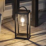 Konstsmide Lighting - Kleine Tischleuchte bologna Schwarz aus Stahl mit Klarglas, Höhe 33cm