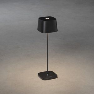 Konstsmide Capri 7814-750 Tafellamp voor binnen en buiten, met USB en batterij, zwart