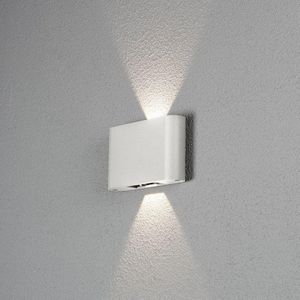 Konstsmide LED buiten wandlamp Chieri 2-lamps 18 cm wit