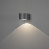 Konstsmide - Gela - LED Wandlamp Buiten - Aluminium - Modern - Grijs