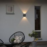 Konstsmide - Chieri - LED Wandlamp Buiten - Grijs - Aluminium - Modern