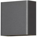Konstsmide - Chieri - LED Wandlamp Buiten - Grijs - Aluminium - Modern