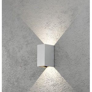 Konstsmide Cremona LED 2x 3W - Wandlamp flush verstelbaar - 230V - 3000K - grijs