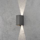 Wandlamp buiten | Up & Down | Cremona | 3000K | IP54 | 6W | Antraciet | Konstsmide