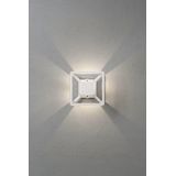 Konstsmide Pescara Up Down Moderne buitenlantaarn / 3W High Power LED wandlamp / Transparante acryl lens / aluminium / IP54 / buitenlicht wit aluminium