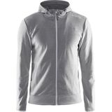 Craft - Leisure Full Zip Hood - Jas - Grijs - Polyester