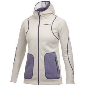 Craft - Active Full Zip Hood - Hardloop Jas - Polar White - Lichtgewicht