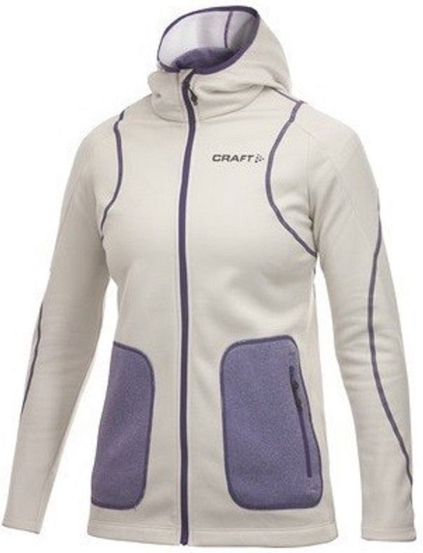 Craft - Active Full Zip Hood - Hardloop Jas - Polar White - Lichtgewicht