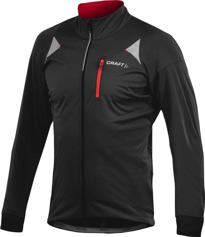 Craft - Performance Storm - Fietsjack - Zwart/Rood - Wind- en Waterdicht