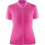 Craft Glow Jersey - Dames Fietsshirt - Rose - Korte Mouw - Functioneel Materiaal