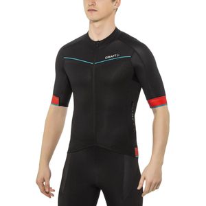 Craft - Tech Aero Jersey - Fietsshirt - Zwart/Rood - Korte Mouwen