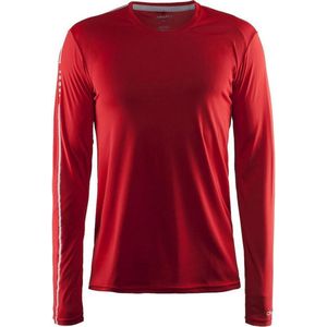 Craft - Mind LS Tee - Rood - Lichtgewicht T-shirt met Lange Mouwen