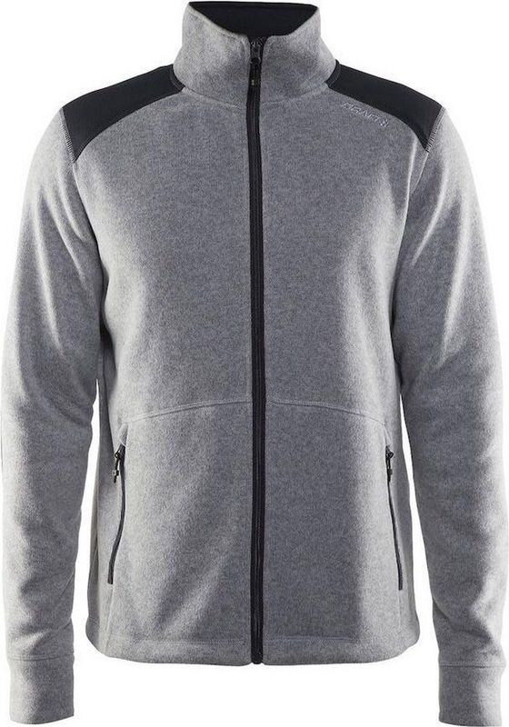 Vest Craft Men Noble Zip Jacket HK Fleece Grey Melange