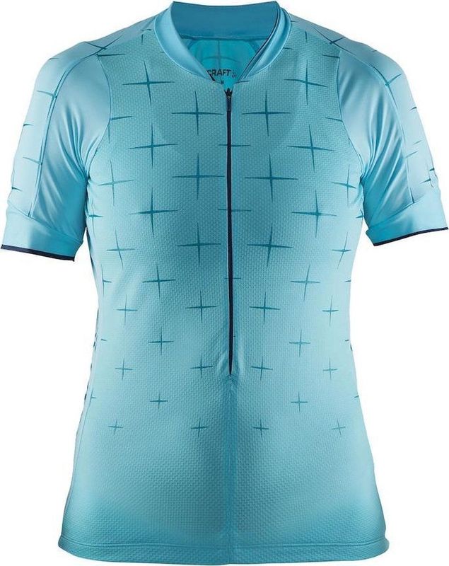 Craft - Belle Glow Jersey - Sportshirt - Blauw - Korte Mouwen