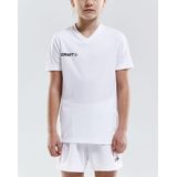 Craft Squad Jersey Solid SS Shirt Junior Sportshirt2 - Unisex - wit zwart2 128