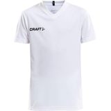 Craft Squad Jersey Solid SS Shirt Junior Sportshirt2 - Unisex - wit zwart2 128
