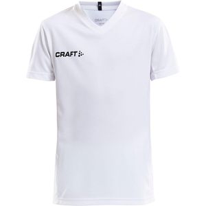 Craft Squad Jersey Solid SS Shirt Junior Sportshirt2 - Unisex - wit zwart2 128