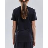 Craft Squad Jersey Solid SS Shirt Junior Sportshirt2 - Unisex - zwart wit2 128